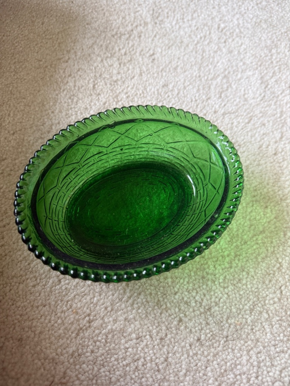 Green Decorative Glass Bowl - Elegant Home Art Accent